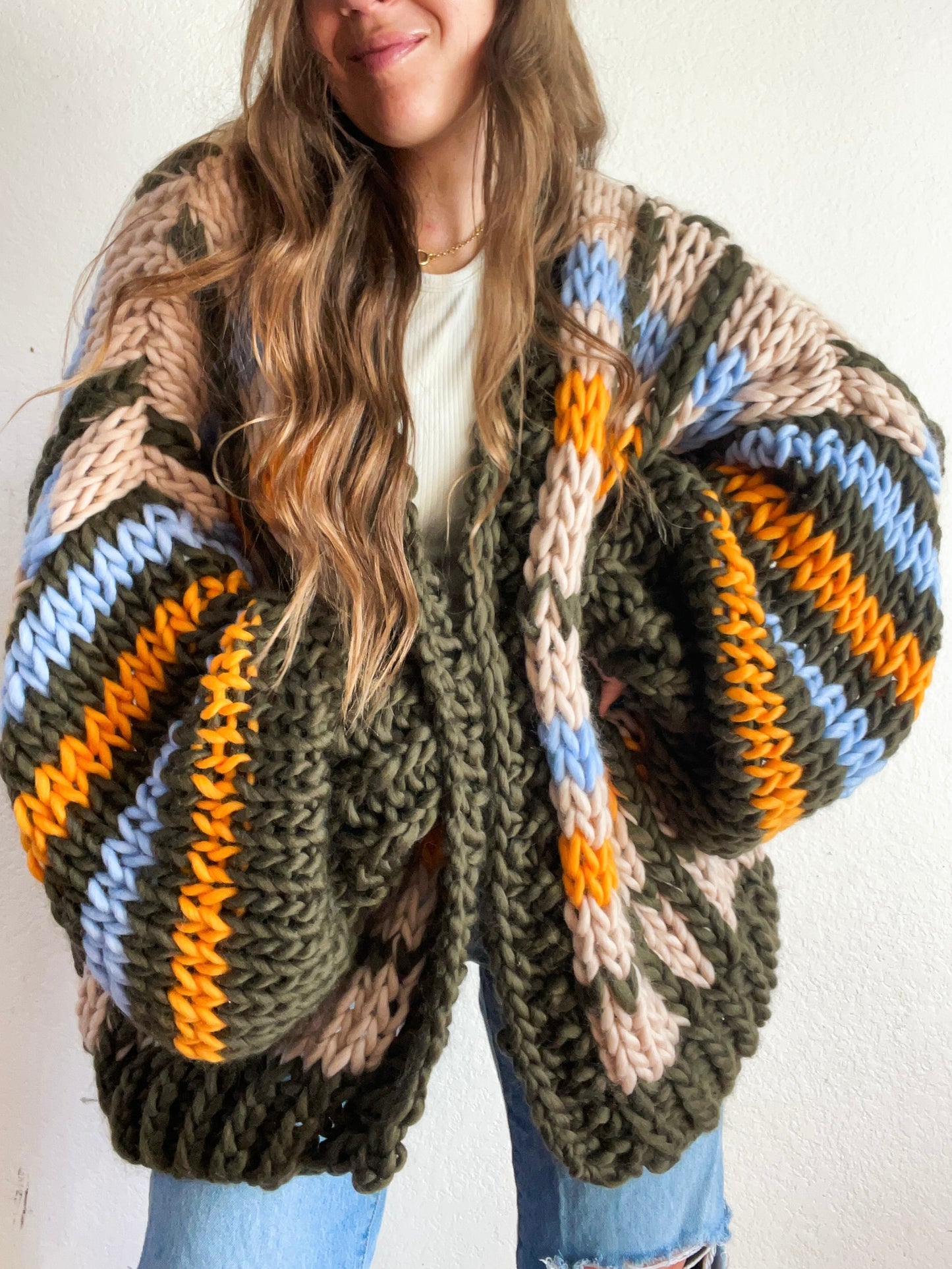 Flynn plaid cardi