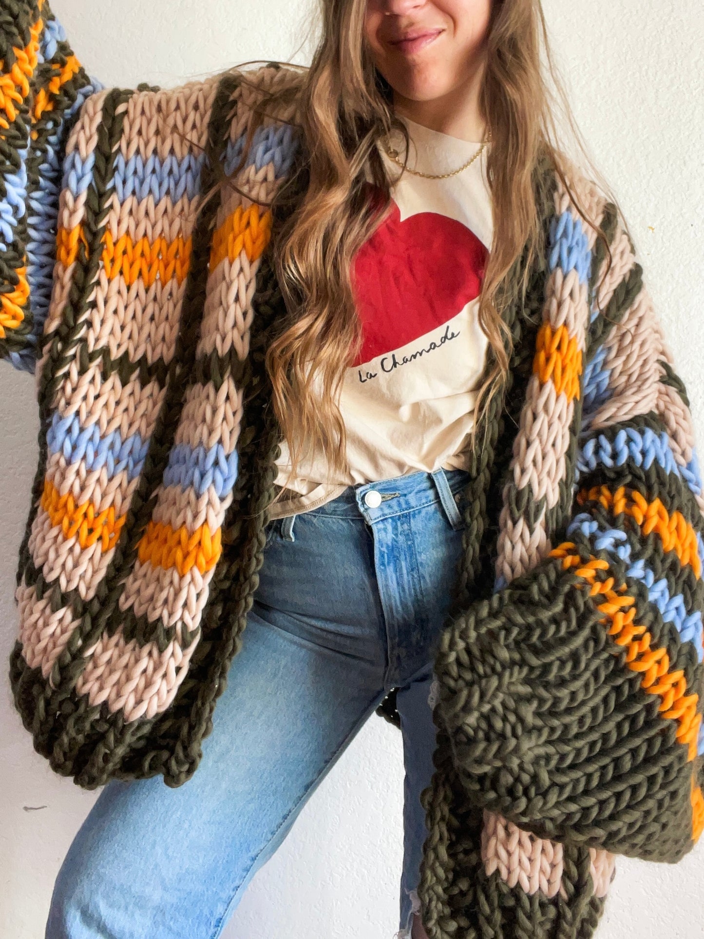 Flynn plaid cardi