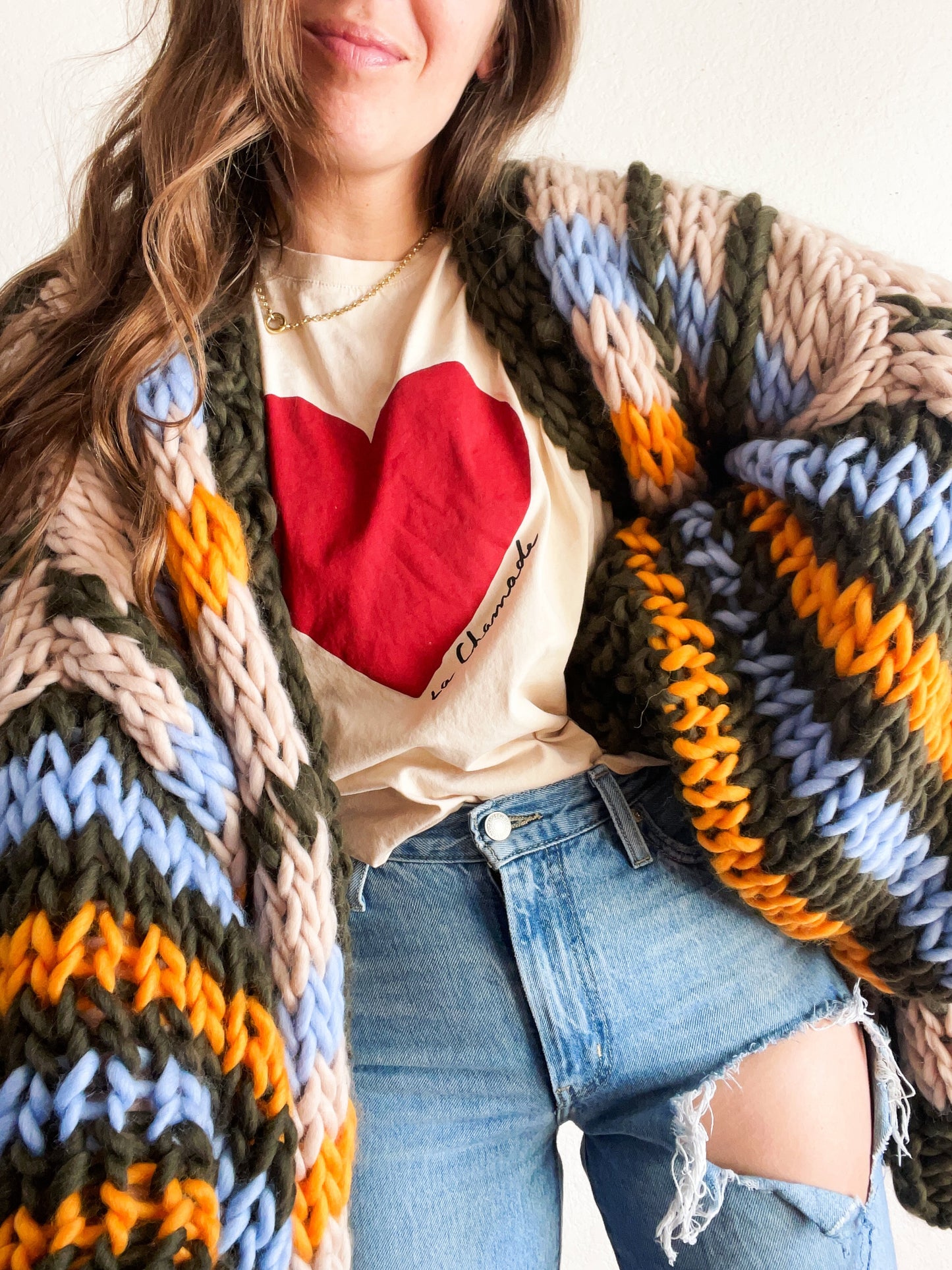 Flynn plaid cardi