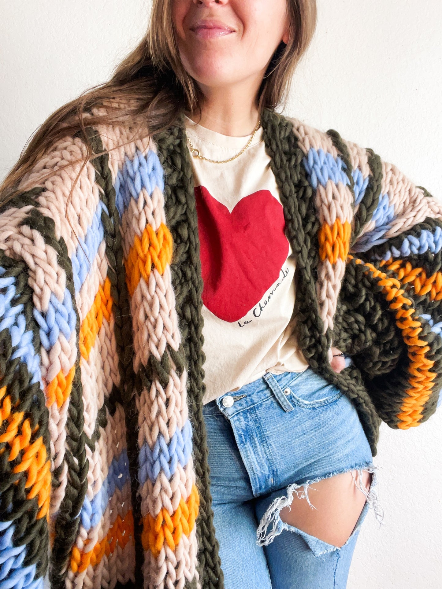 Flynn plaid cardi