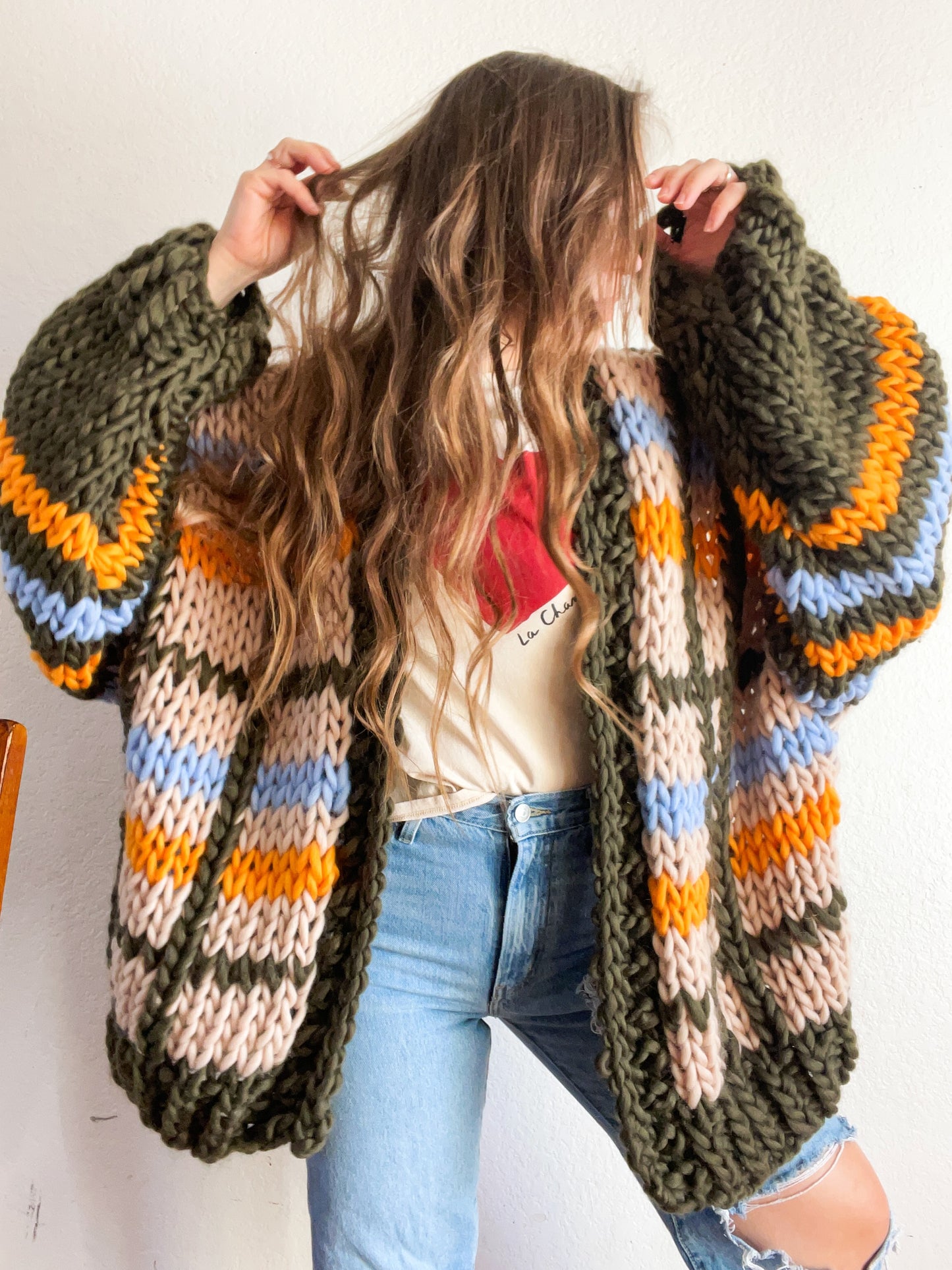 Flynn plaid cardi